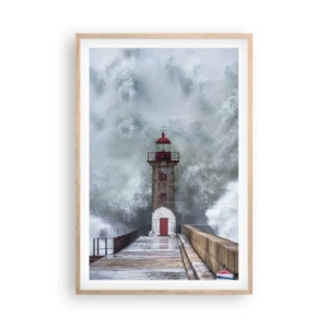 Poster in light oak frame - Roar of Waters, Whirr of the Wind - 61x91 cm