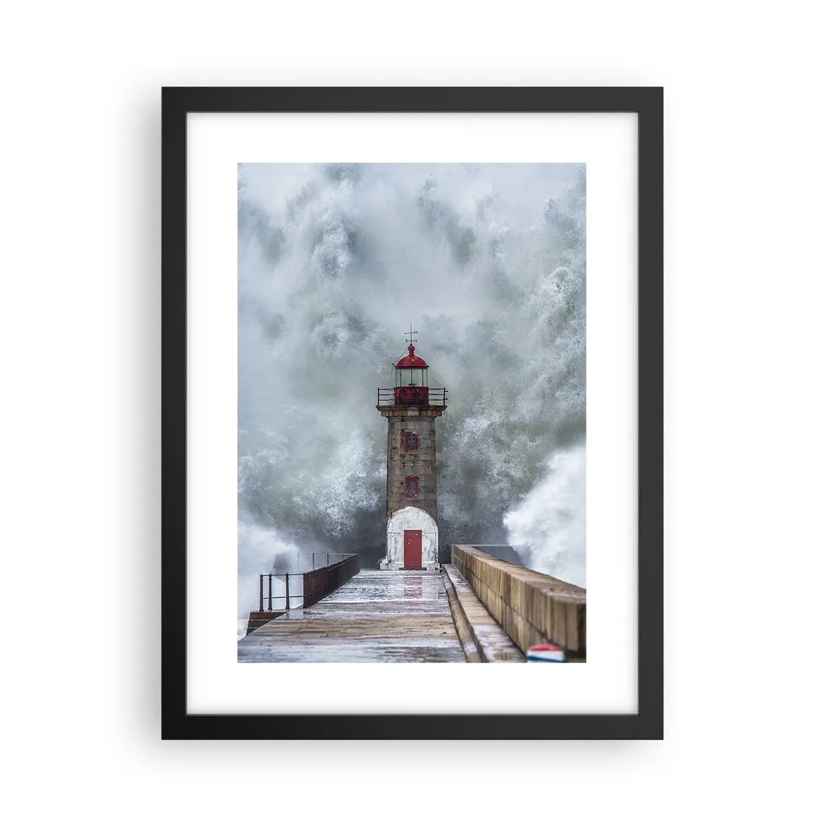 Poster in black frame - Roar of Waters, Whirr of the Wind - 30x40 cm