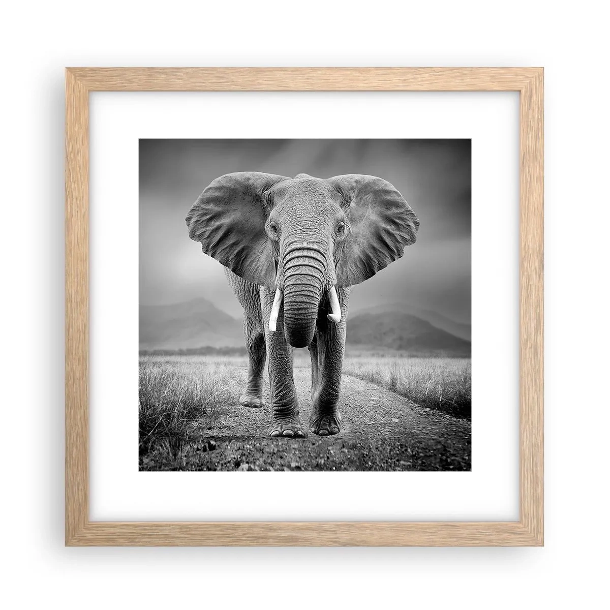 Poster in light oak frame - Welcoming of the Host - 30x30 cm
