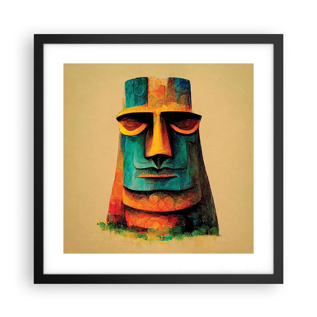 Poster in black frame - Statuesque but Friendly - 40x40 cm