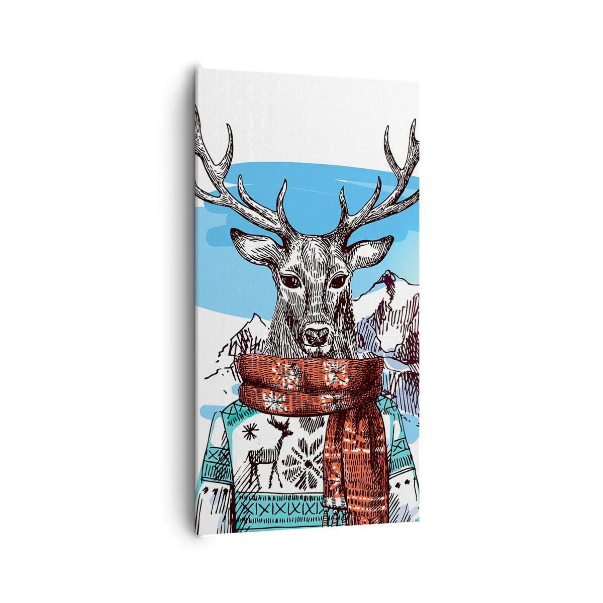 Canvas picture - Even a Deer Is Not Cold - 65x120 cm