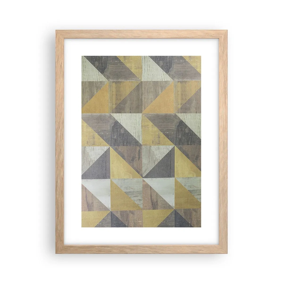 Poster in light oak frame - The Art. of Triangles - 30x40 cm