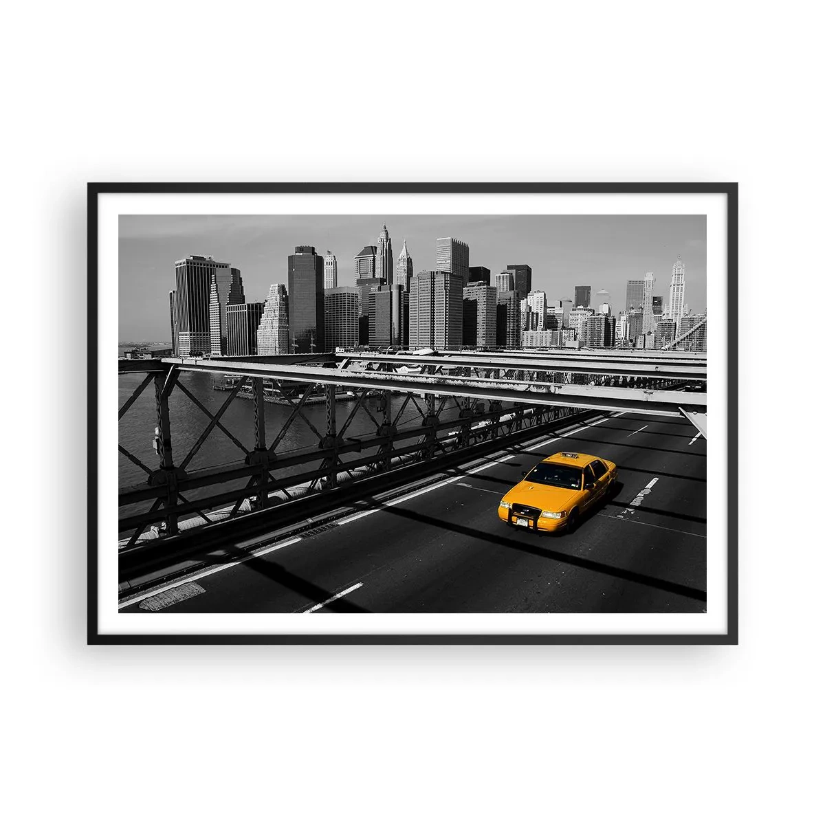 Poster in black frame - Colour of a Big City - 100x70 cm