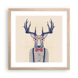 Poster in light oak frame - Fun Extravagance - 40x40 cm