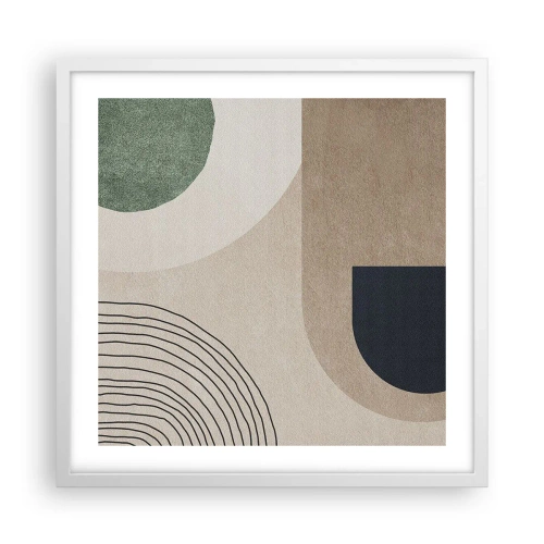 Poster in white frmae - Gentleness of an Oval - 50x50 cm