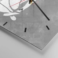 Clock face with lines