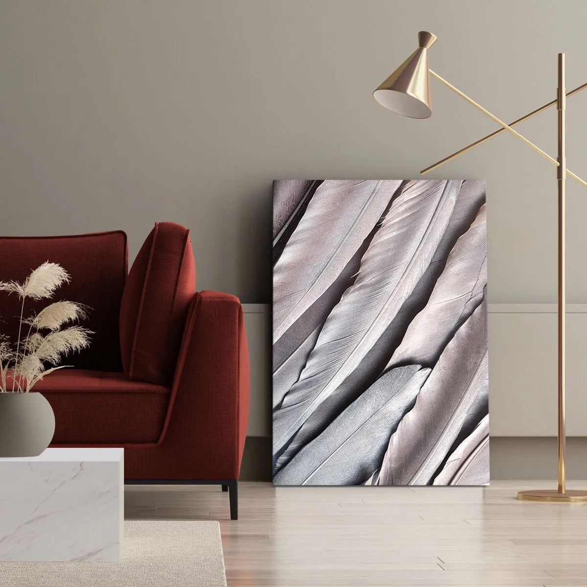 Canvas picture - In Pink Silverness - 55x100 cm