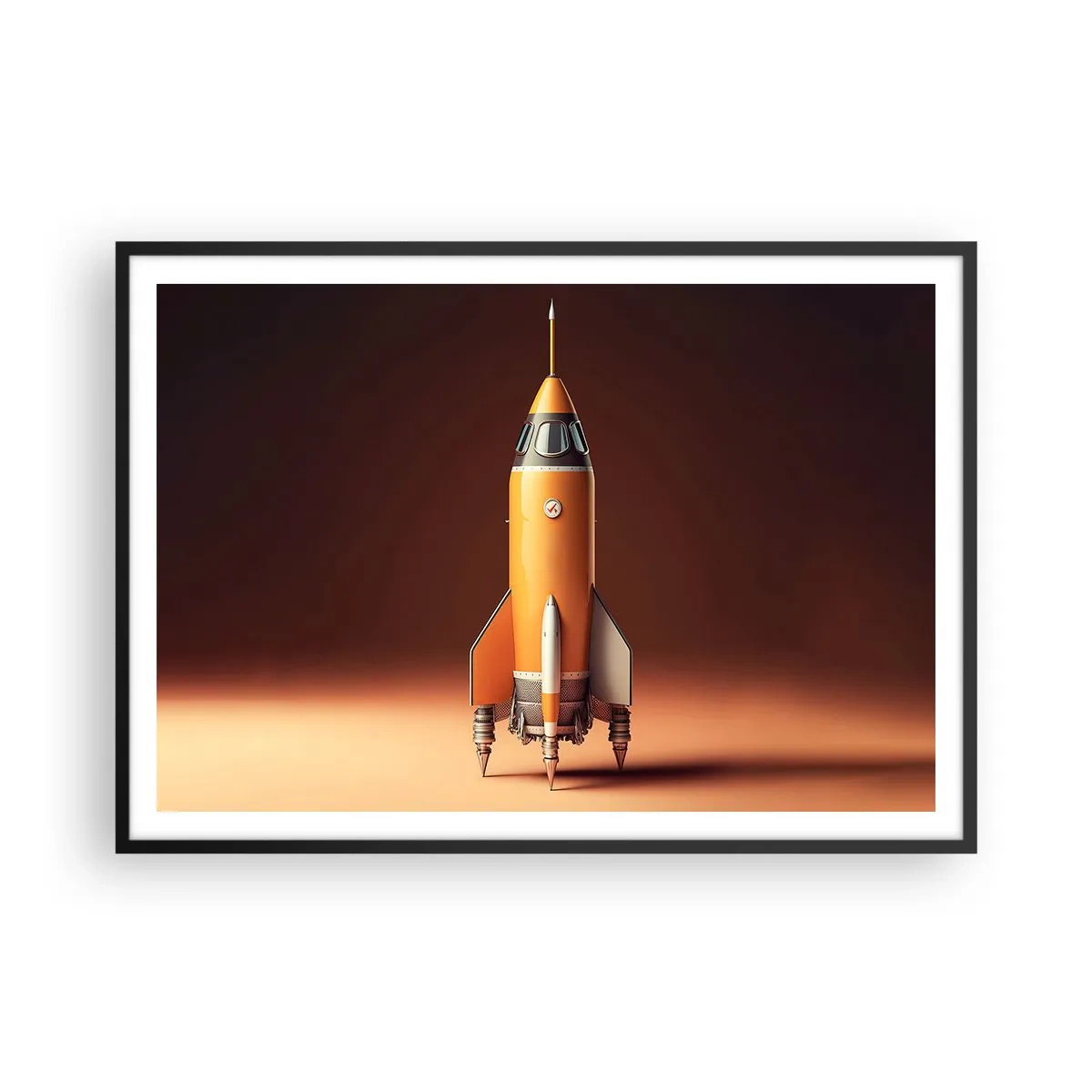 Poster in black frame - It Starts with a Dream - 100x70 cm