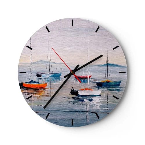 Wall clock - Clock on glass - Deserved Rest - 40x40 cm