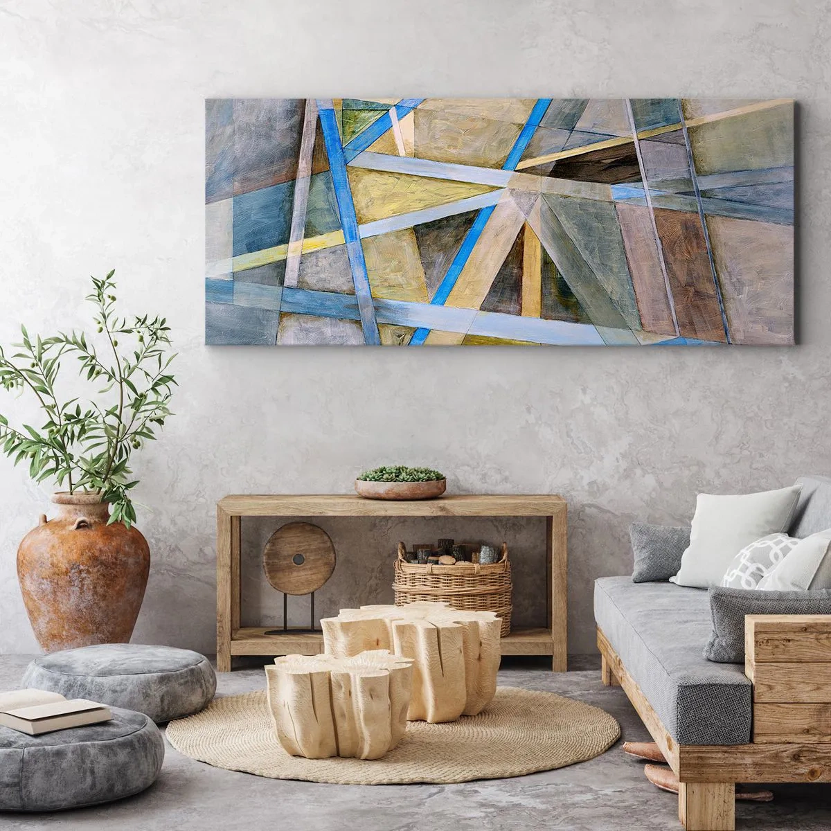 Canvas picture - Straight Or Slanted? - 90x30 cm