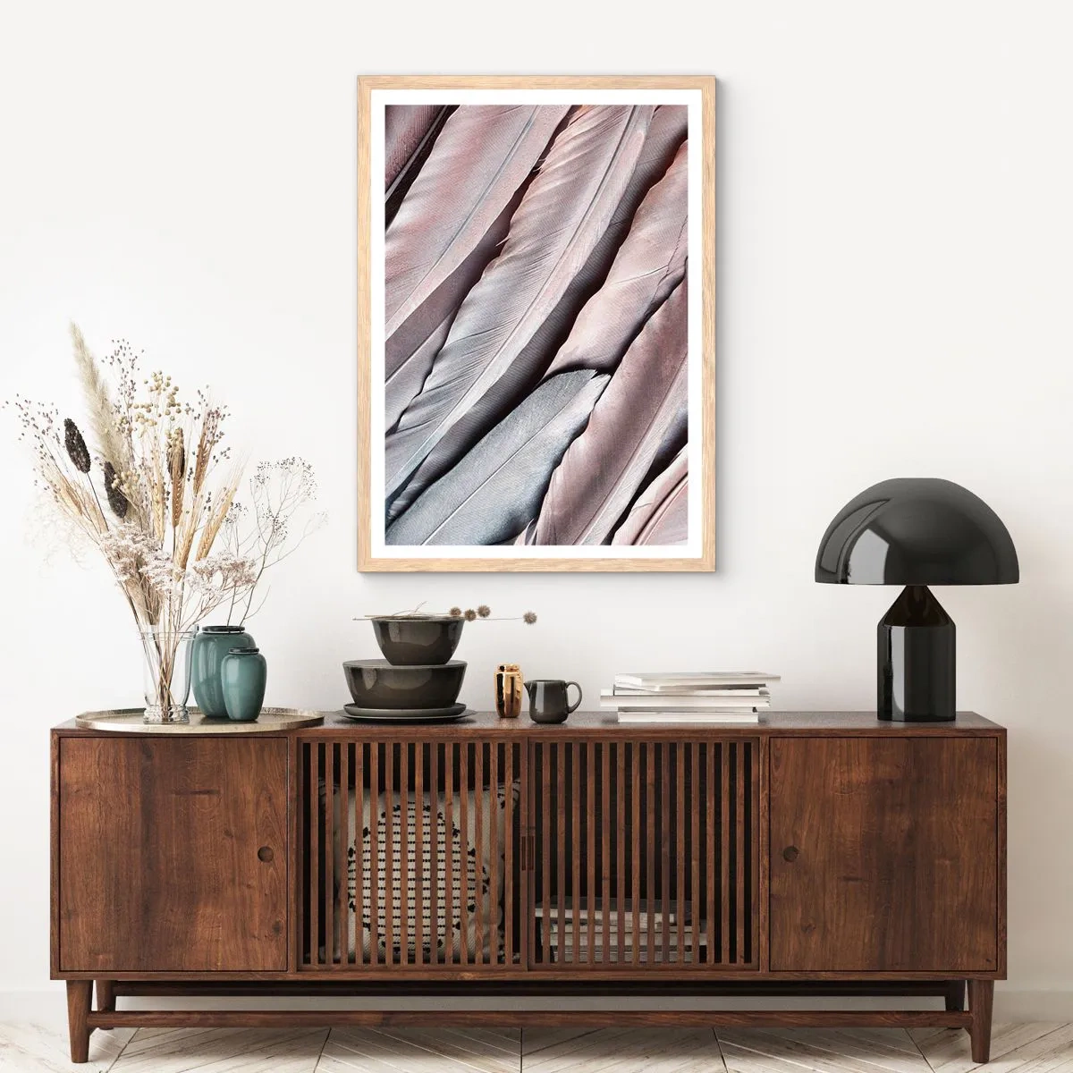 Poster in light oak frame - In Pink Silverness - 40x50 cm