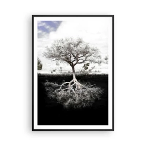 Poster in black frame - Discovery of the Nature of the World - 70x100 cm