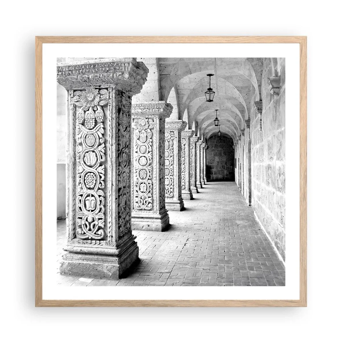 Poster in light oak frame - Where is this Going...? - 60x60 cm