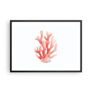 Poster in black frame - Coral Colour Colars - 70x50 cm