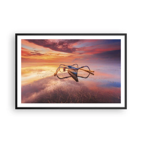Poster in black frame - Tranquility of Tropical Evening - 91x61 cm