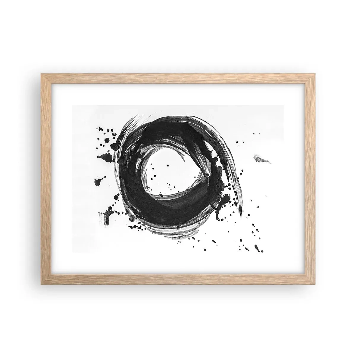Poster in light oak frame - Whirl of Creation - 40x30 cm