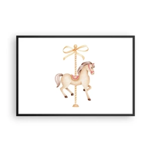 Poster in black frame - Graceful Trot - 91x61 cm