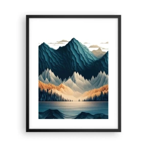 Poster in black frame - Perfect Mountain Landscape - 40x50 cm