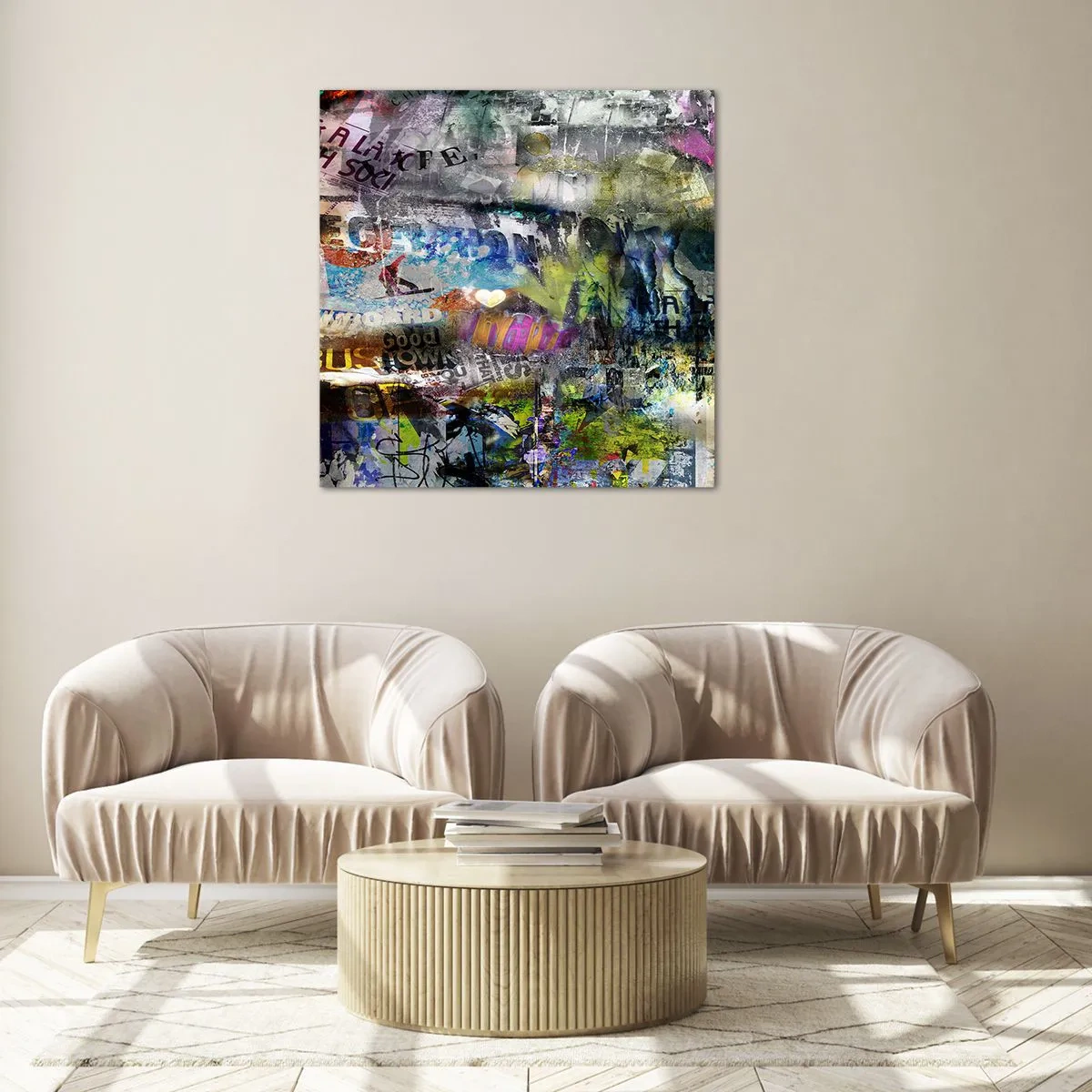 Glass picture - Collage of Memories - 50x50 cm