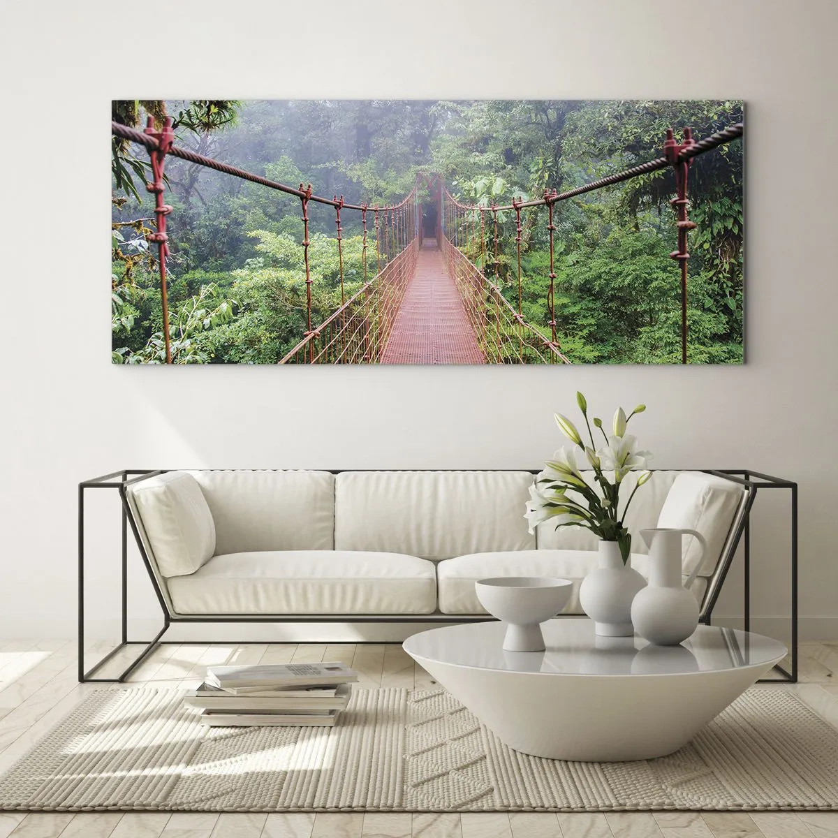 Glass picture - Suspended above Crowns - 120x50 cm