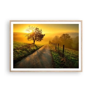 Poster in light oak frame - Honey Afternoon - 100x70 cm