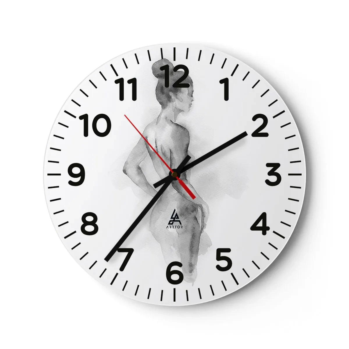 Wall clock - Clock on glass - Pretty As a Picture - 30x30 cm