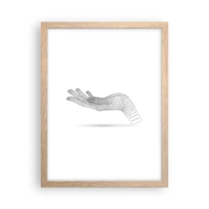 Poster in light oak frame - Springy Palm - 30x40 cm