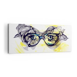 Canvas picture - Through Blue Glasses - 100x40 cm