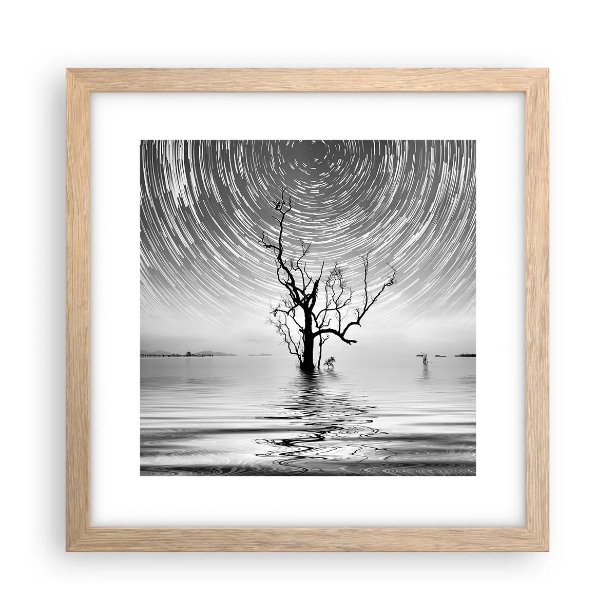 Poster in light oak frame - Symphony of Nature - 30x30 cm