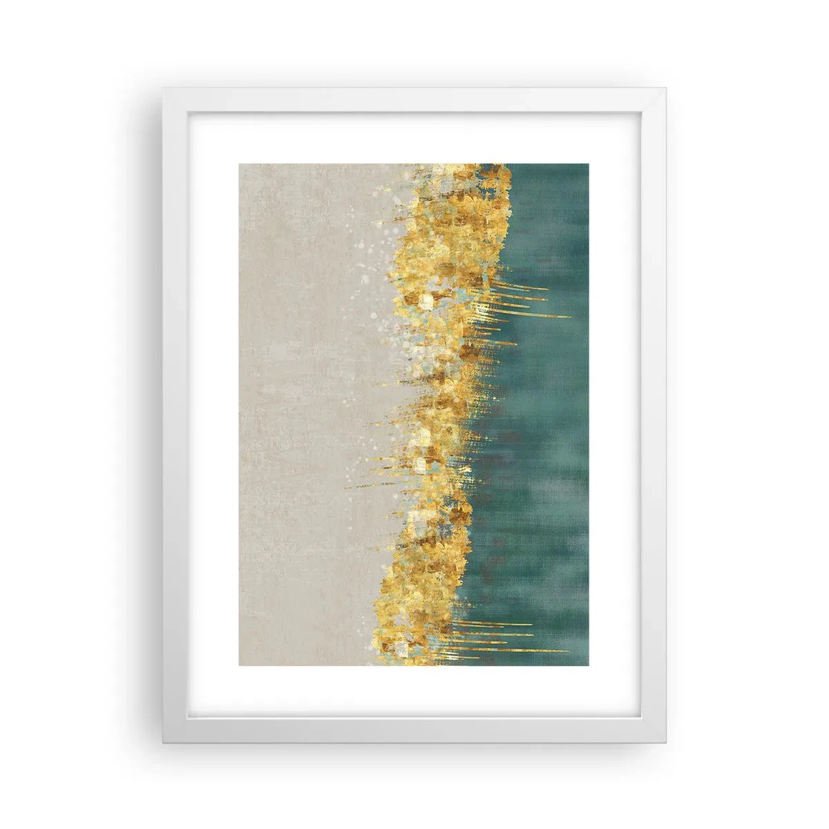 Poster in white frmae - Golden Border - 30x40 cm