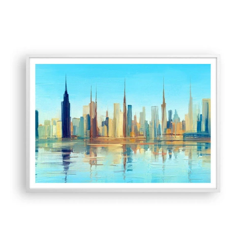Poster in white frmae - Sunny Metropolis - 100x70 cm