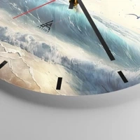 Clock face with lines