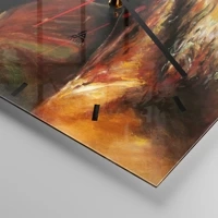 Clock face with lines