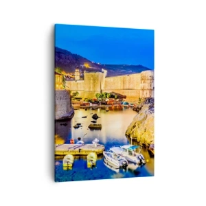 Canvas picture - Bright Night by the Adriatic Sea - 50x70 cm