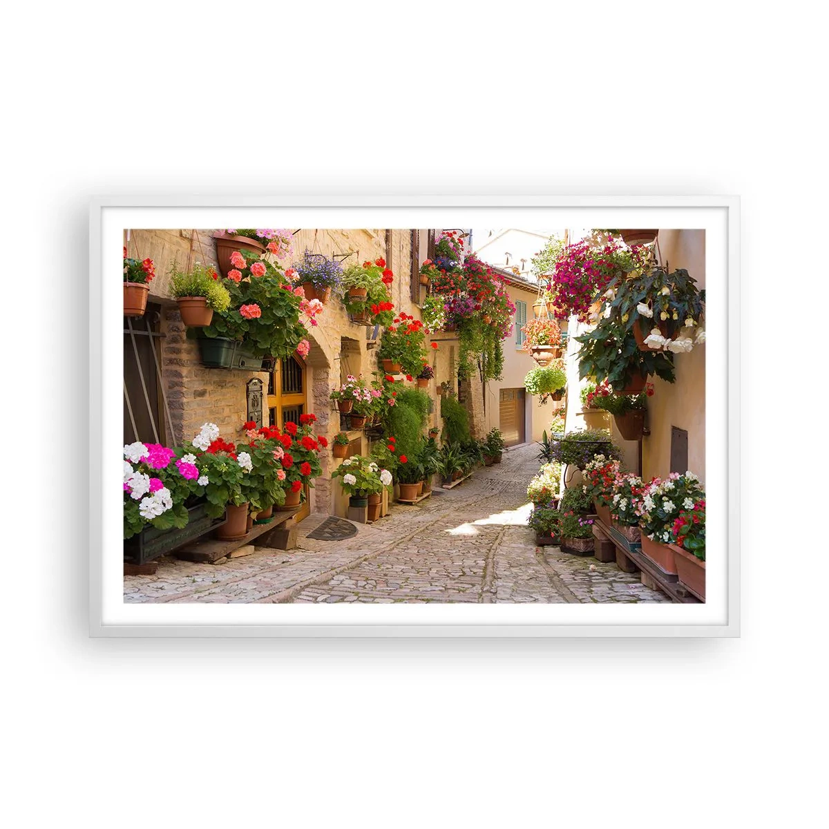 Poster in white frmae - Flood of Flowers - 91x61 cm