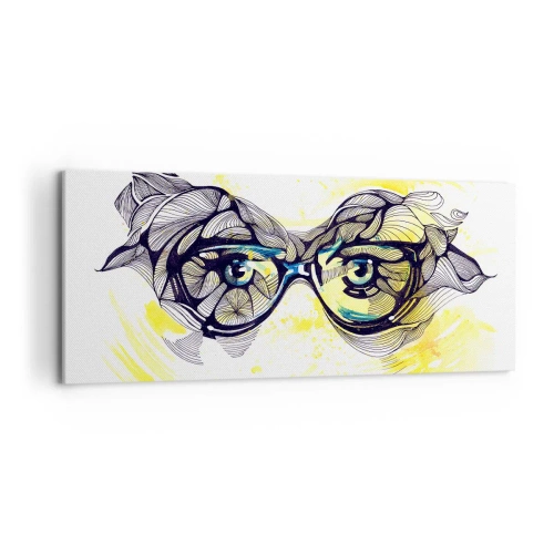 Canvas picture - Through Blue Glasses - 120x50 cm