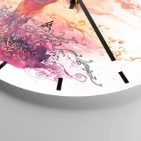 Clock face with lines