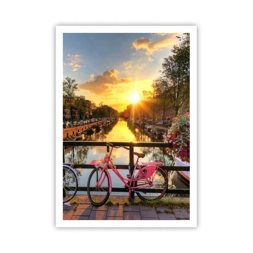 Poster - Spring Morning in Amsterdam - 70x100 cm