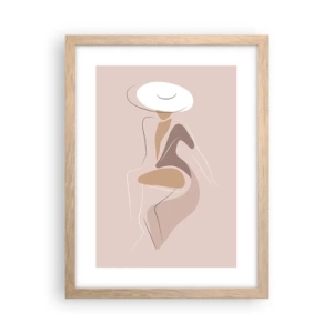 Poster in light oak frame - Being a Lady - 30x40 cm