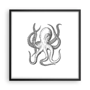 Poster in black frame - Dancing with the Waves - 50x50 cm