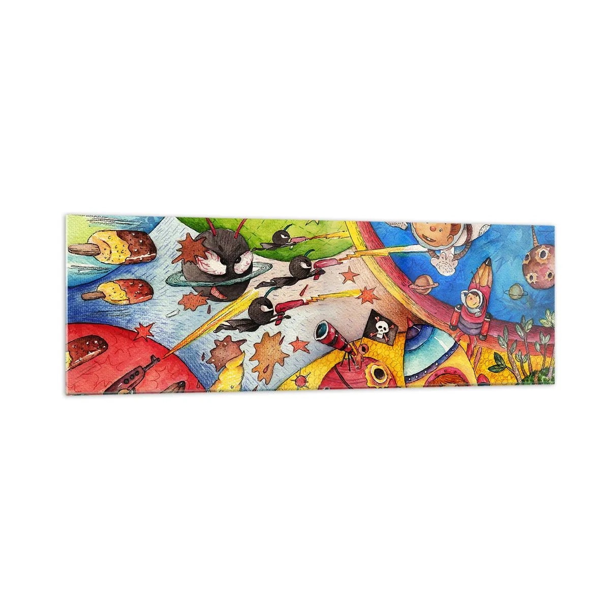 Glass picture - Great Space Adventure - 160x50 cm