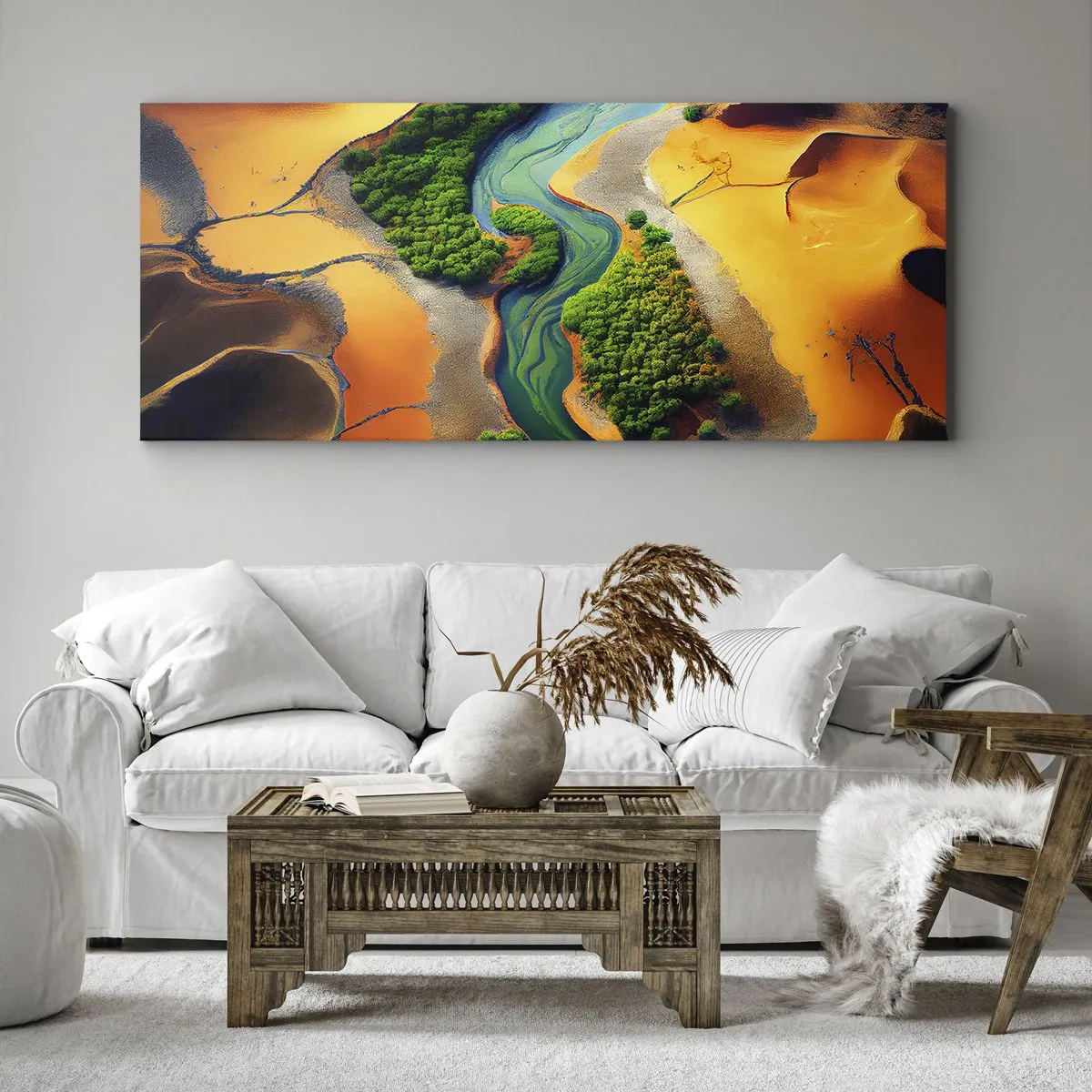Canvas picture - Life-giving River - 90x30 cm