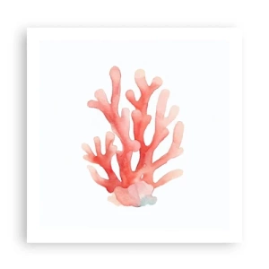 Poster - Coral Colour Colars - 60x60 cm
