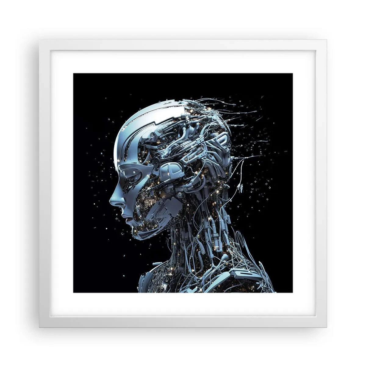 Poster in white frmae - Technology Is a Woman - 40x40 cm