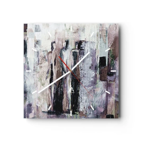 Wall clock - Clock on glass - Mysterious Trio - 40x40 cm