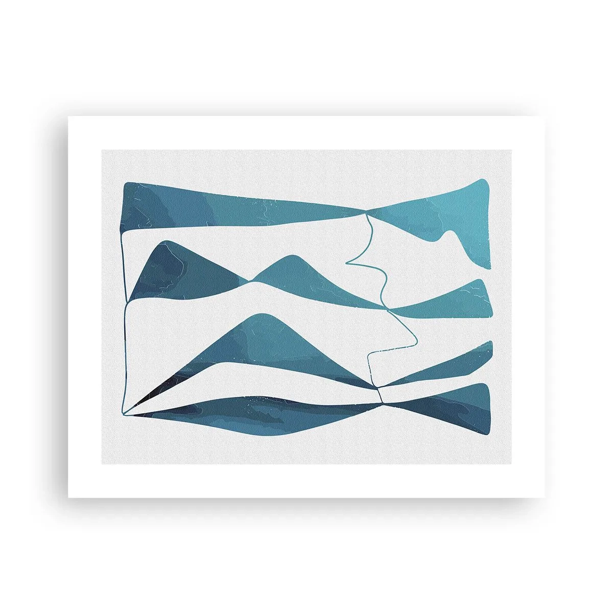 Poster - Abstract: Turquoise Relation - 50x40 cm