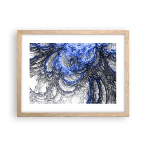 Poster in light oak frame - Birth of a Wave - 40x30 cm