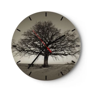 Wall clock - Clock on glass - From Here to Eternity - 40x40 cm