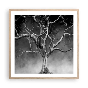 Poster in light oak frame - Primordial and Sacred - 60x60 cm