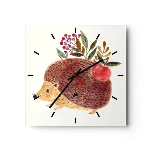 Wall clock - Clock on glass - And Now You Like Me! - 30x30 cm